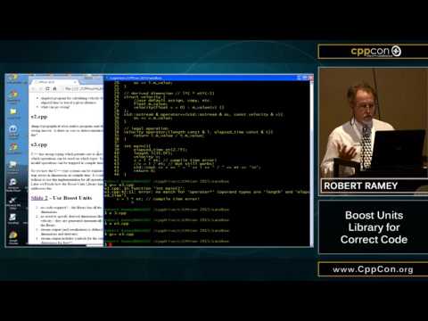 CppCon 2015: Robert Ramey “Boost Units Library for Correct Code"