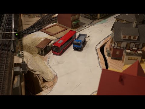 Marco's Modellbahn Teil 59 – Der Straßenbau geht weiter und die Bushaltestelle wird aktiviert
