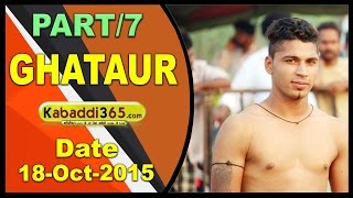 (1) Ghataur (Mohali) Kabaddi Tournament 18 Oct 2015