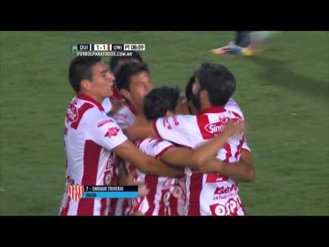 Gol de Triverio. Quilmes 1 - Unión 1. Fecha 10. Primera División 2015. FPT.