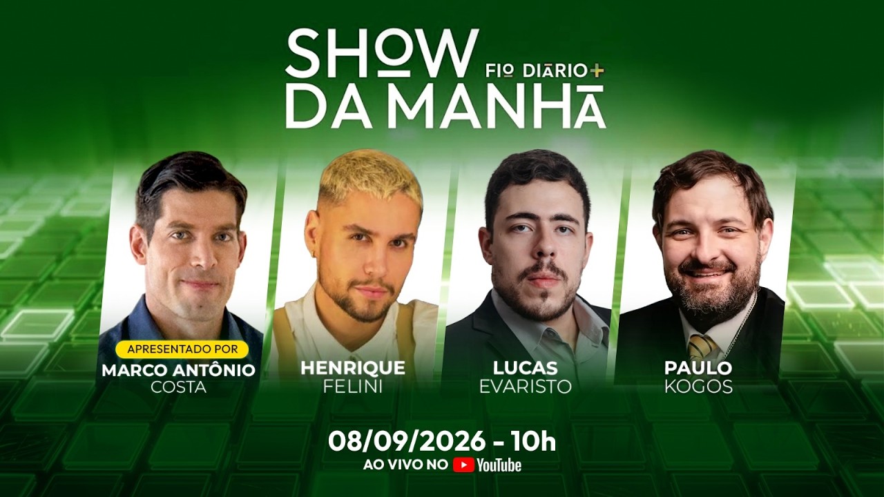 SHOW DA MANHÃ COM MARCO ANTÔNIO COSTA, PAULO KOGOS, HENRIQUE FELINI E LUCAS EVARISTO | 08/09