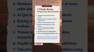 Ini lah 7 Tanda Kamu Orang yang Murah Rezeki #shorts #dakwah #quotes #motivation