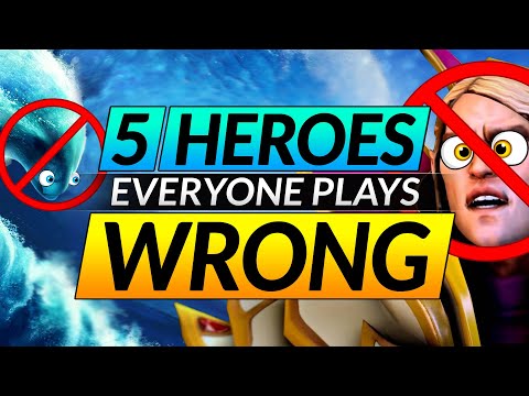 Top 5 Heroes EVERYONE Plays WRONG - HARD Heroes that ACTUALLY CARRY - Dota 2 Drafting Tips Guide