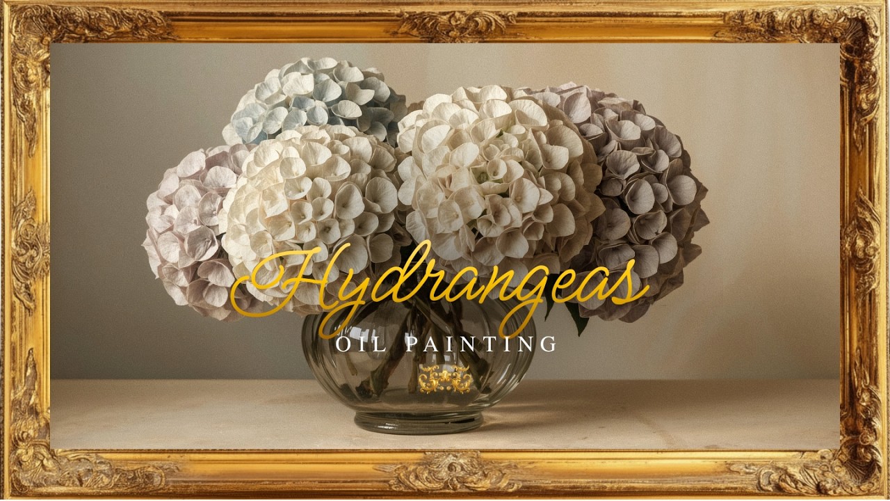 Neutral Ivory Hydrangea Screensaver | Frame TV Screensaver | No Music | 4K