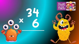 2-Digit Multiplication of 2 digit number by 1 digit number