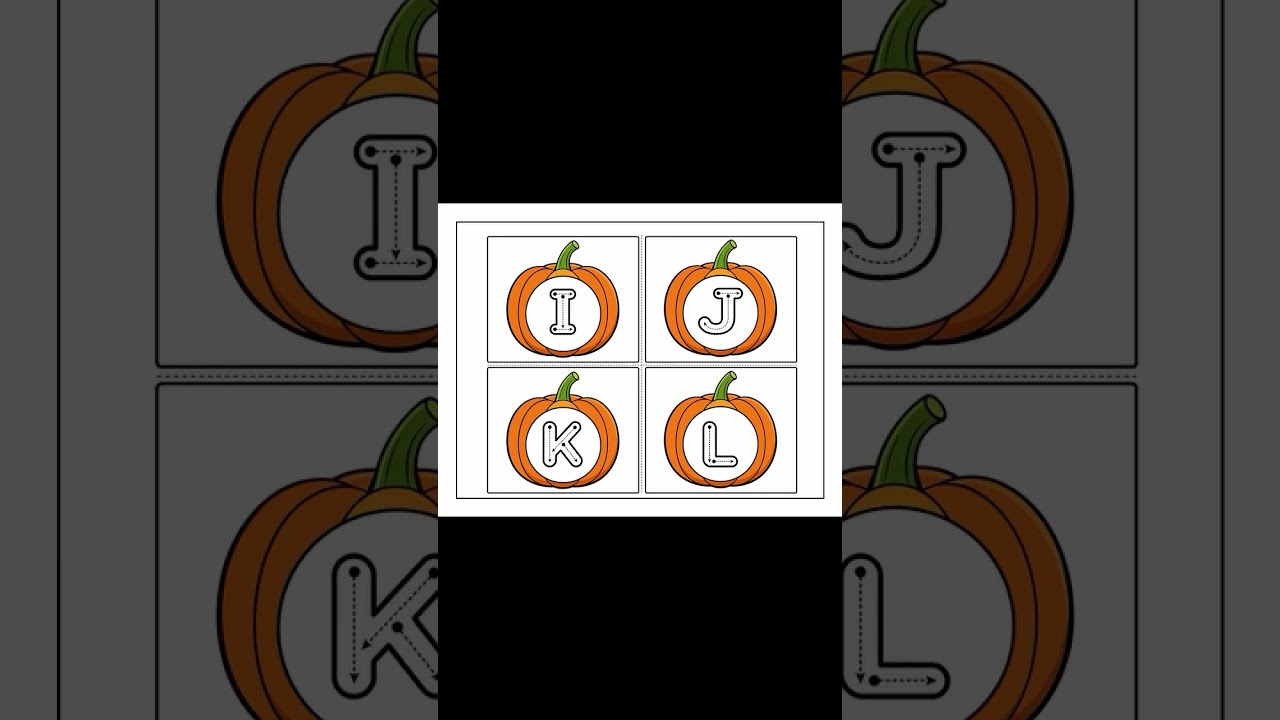 Fall Pumpkin Tracing Alphabet Cards   Fun Fall Pumpkin Letter Tracing Worksheets