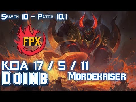 FPX Doinb MORDEKAISER vs RUMBLE Mid - Patch 10.1 KR Ranked
