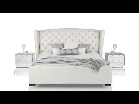 Transitional Beige Eco - Leather Bed set - VGKNN5028-BEIGE