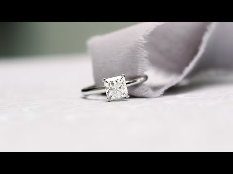 1.25 ct Princess Cut Lab Diamond Solitaire Engagement Ring in 18k White Gold | Ada Diamonds