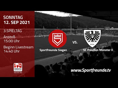 Sportfreunde Siegen gegen SC Preußen Münster II , 12.09.2021 Leimbachstadion Siegen