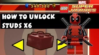 Lego Marvel Super Heroes - How to Unlock Studs X6 Deadpool Brick