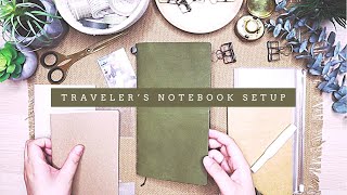 ✒️ JOURNAL WITH ME | Traveler&#39;s Notebook Setup: Olive Green - Victorian Garden Theme (ASMR)