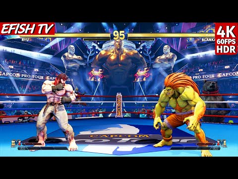 Ryu vs Blanka (Hardest AI) - Street Fighter V