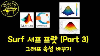 매트랩 (MATLAB) 2-14 - Surf 서프 플랏 그래프 속성 바꾸기