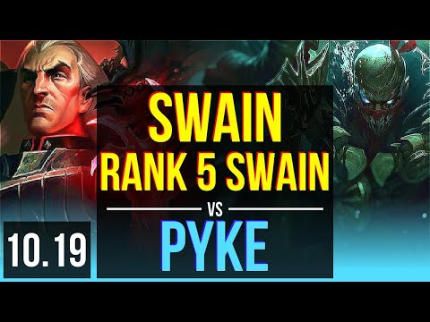 SWAIN & Heimerdinger vs PYKE & Ezreal (SUPPORT) | Rank 5 Swain, KDA 7/3/14 | KR Grandmaster | v10.19
