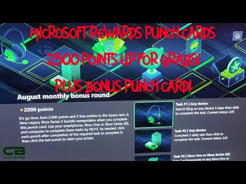 August 2021 Monthly Bonus Round & Top 10 Microsoft Rewards Punch Cards - 2,500+ Up For Grabs & More!