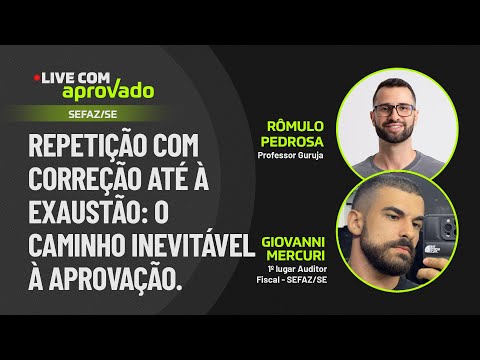Live com Aprovado - Giovanni Mercuri - 1º lugar Auditor-Fiscal SEFAZ/SE