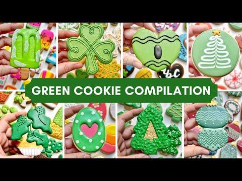 GREEN COOKIES ~ an epic cookie decorating compilation of all green cookies 💚