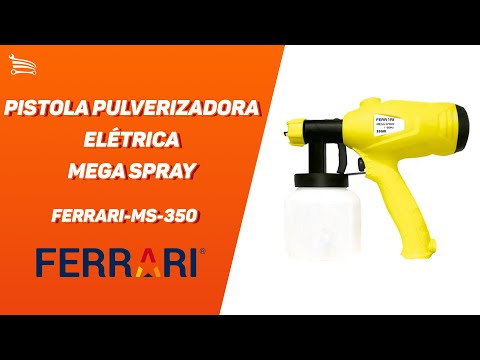 Pistola Pulverizadora Elétrica Mega Spray 800ml 2,5mm MS 350W  - Video