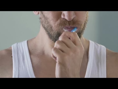 Bearded Male Brushing Teeth, Everyday Morning Ritual, Hygiene and Health | Stock Footage - Videohive