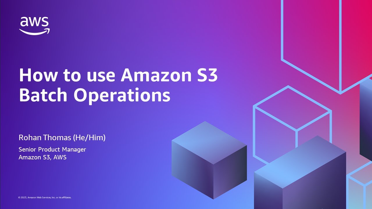 How to use Amazon S3 Batch Operations