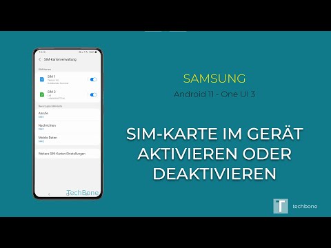 SIM-Karte aktivieren/deaktivieren - Samsung [Android 11 - One UI 3]