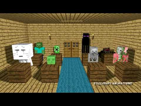 Monster School - Cooking -  Farming -  Brewing  - Skiing  - Hacking Minecraft Animations