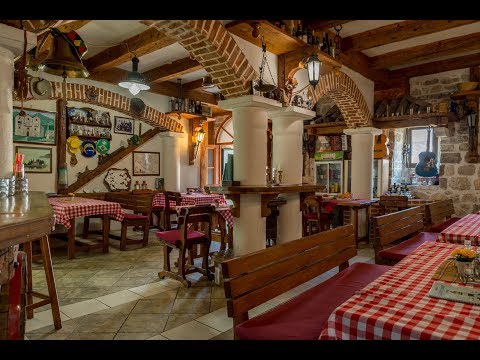 Restaurant, apartments and stone house for sale in magical sea village Prcanj