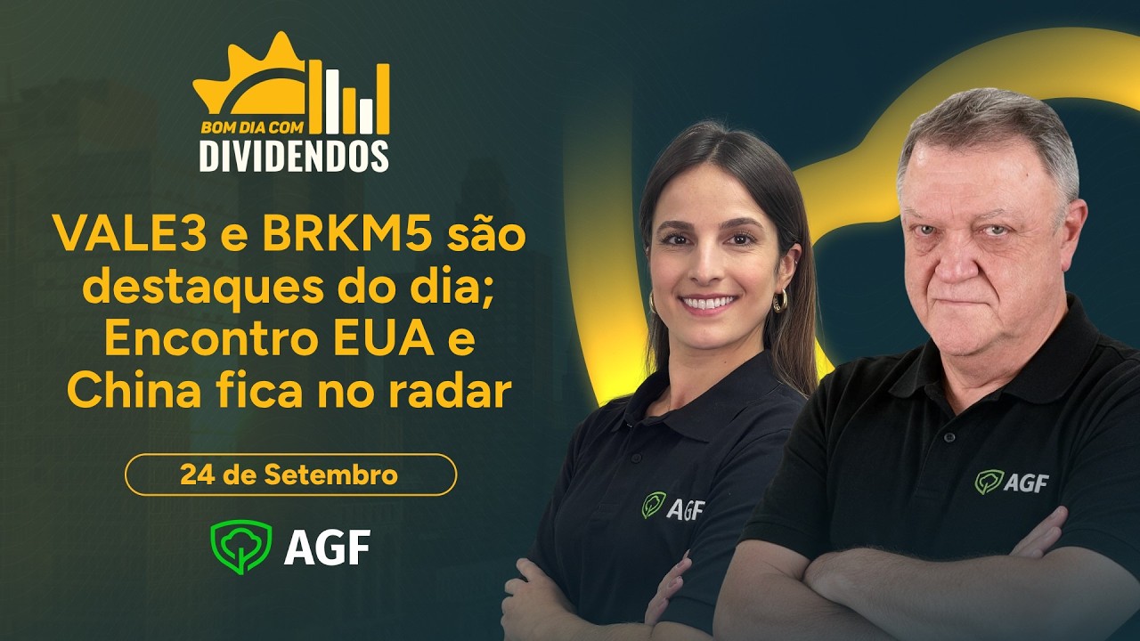 BRKM5 terá leilão de OPA; VALE3 retoma mina e Trump encontra Xi Jinping | Bom Dia com Dividendos