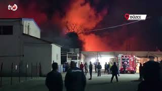 Üç Köprü’de Fabrika Yangını