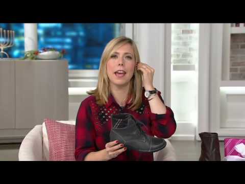 Clarks Leather Ankle Boots with Flannel Detail - Whistle Bea on QVC