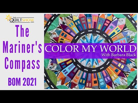 Barbara Black LIVE: BOM 2021 - Color My World - Mariner's Compass