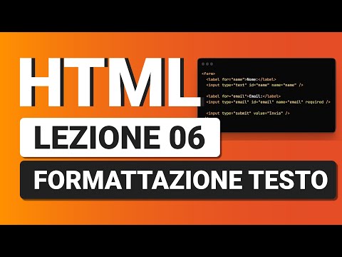 HTML5 Tutorial Italian 06 - Advanced Text Formatting