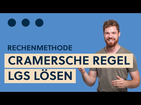 Cramersche Regel | Lineare Gleichungssysteme (LGS) eindeutig lösen + Beispiele 2x2 und 3x3 Matrix
