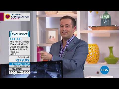 Arlo HD 4Camera Wireless Indoor/Outdoor Security System ...