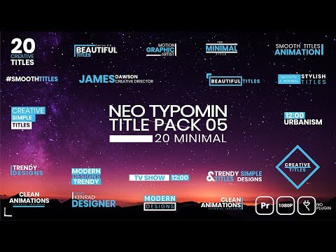After Effects: Typomin Title Pack 05 MOGRT