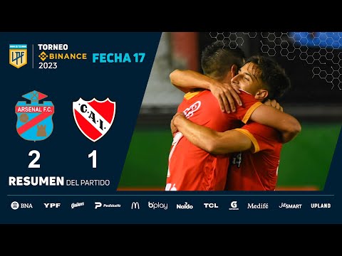#TorneoBinance 2023 | Fecha 17 | resumen de Arsenal - Independiente