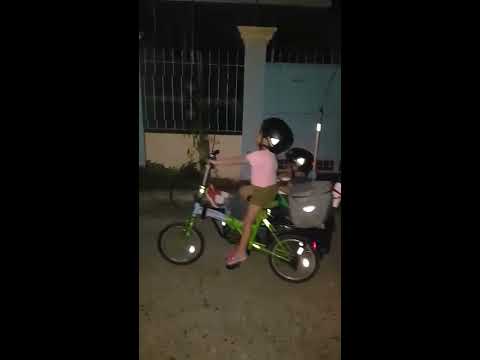 Night Ride on a Trike Tricycle Bike Trisikad (folding bike with side car)