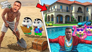 Franklin Shinchan & Pinchan Change Their Poor Life To Richest Life in GTA 5 ! (GTA 5 mods)