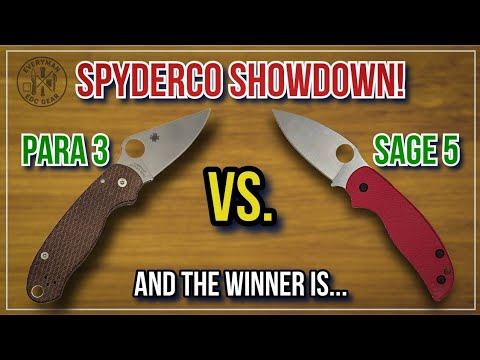 Battle of the Blades: Spyderco Para 3 vs Sage 5!