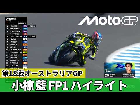 【小椋藍ハイライト】MotoGP™︎第18戦オーストラリアGP〜フリープラクティス1〜