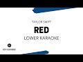 Red (Lower Key) Karaoke/Instrumental Taylor Swift
