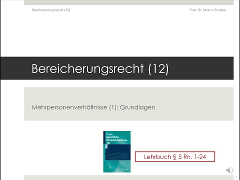 Gesetzliche Schuldverhältnisse - Bereicherungsrecht (12)