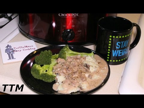 Steak and Cream of Mushroom Soup Slow Cooker