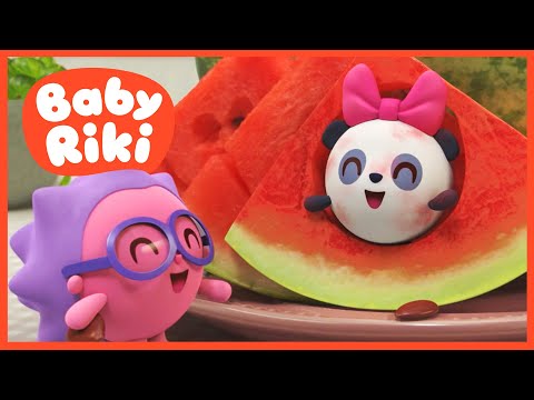 BabyRiki RO -  Învățăm fructele cu Pandi și Ariciu 🍉 Desene animate copii