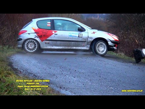 MICHAŁ NEPELSKI / DARIUSZ KOWAL - PEUGEOT 206 - Super Sprint BARBÓRKA BIECKA Biecz 15-12-2024