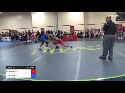 2018 Marine Corps US Open/UWW Junior Freestyle 70 Con 32 #1 - Drew Mandell (OWC) Vs. Elijah Murphy