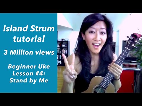 Stand By Me - Island Strum | Beginner Ukulele Lesson #4 (NEW! Turn on CC for chords and lyrics)