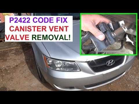 P2422 Evaporative Emission System Vent Valve Stuck Closed Hyundai Sonata. Canister Vent Valve