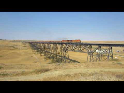 BNSF Cutbank Trestle awesome shot Sept 3 2017